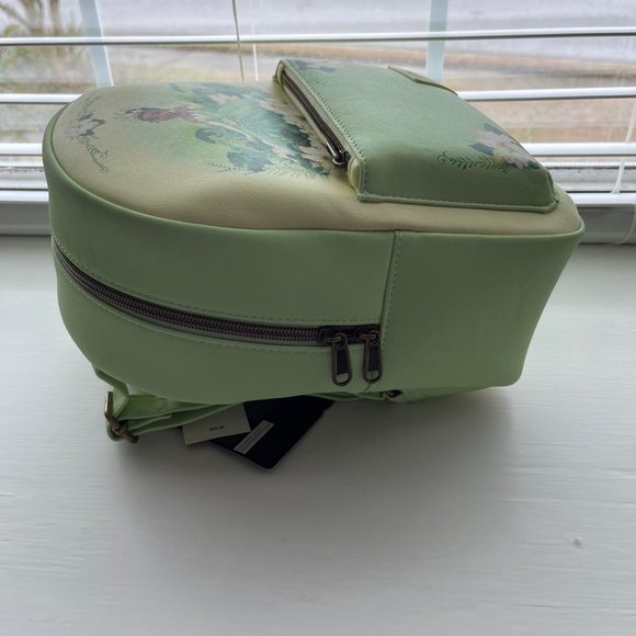 Loungefly Disney Princess and the Frog Tiana Floral Green Mini Backpack New - Picture 7 of 9